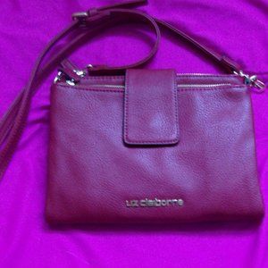 LIZCLAIRBORNE AWESOME LITTLE RED WALLET CLUTCH CROSSBODY PURSE FAUXLEATHER NWOT